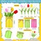 15 Pcs Multicolor Artificial Tulips in 3 Metal Pots – Spring, Easter & Wedding Table Centerpieces, Home & Office Décor